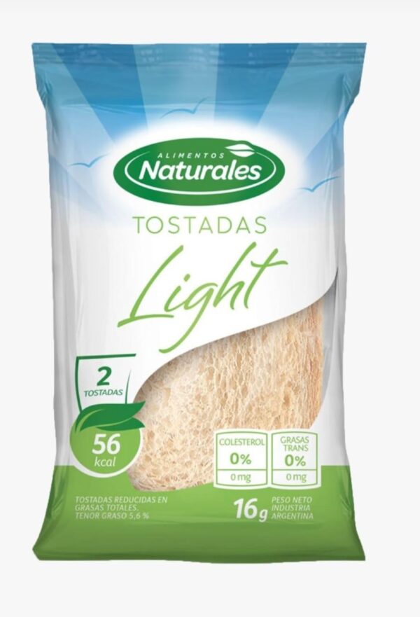 GALLETITAS TOSTADAS REDUCIDAS EN GRASAS TOTALES LIGHT 16 GR NATURALES